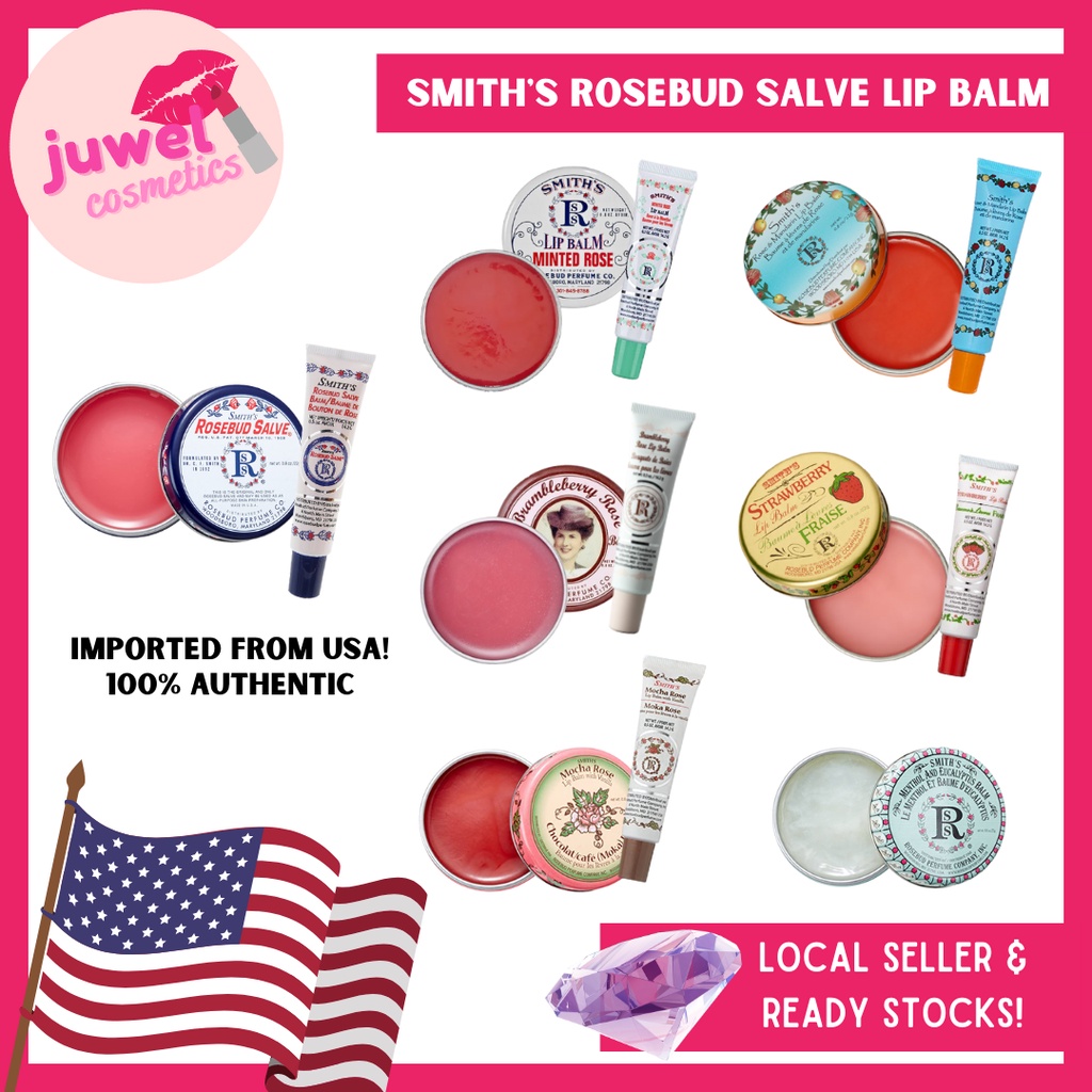 Learn how to use, benefits, information . Sg Seller Rosebud Perfumery Co Smith S Rosebud Rose Salve Lip Balm Shopee Singapore