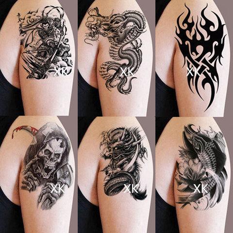 Goods In Stock】【Trade Price】Tattoo Stickers Half Arm Tattoo Stickers Waterproof And Durable Men And Women Arm Realistic Dragon Wolf Eagle Skull Totem Chest And Leg Tattoo Stickers | Shopee Singapore 480_x_480_jpg