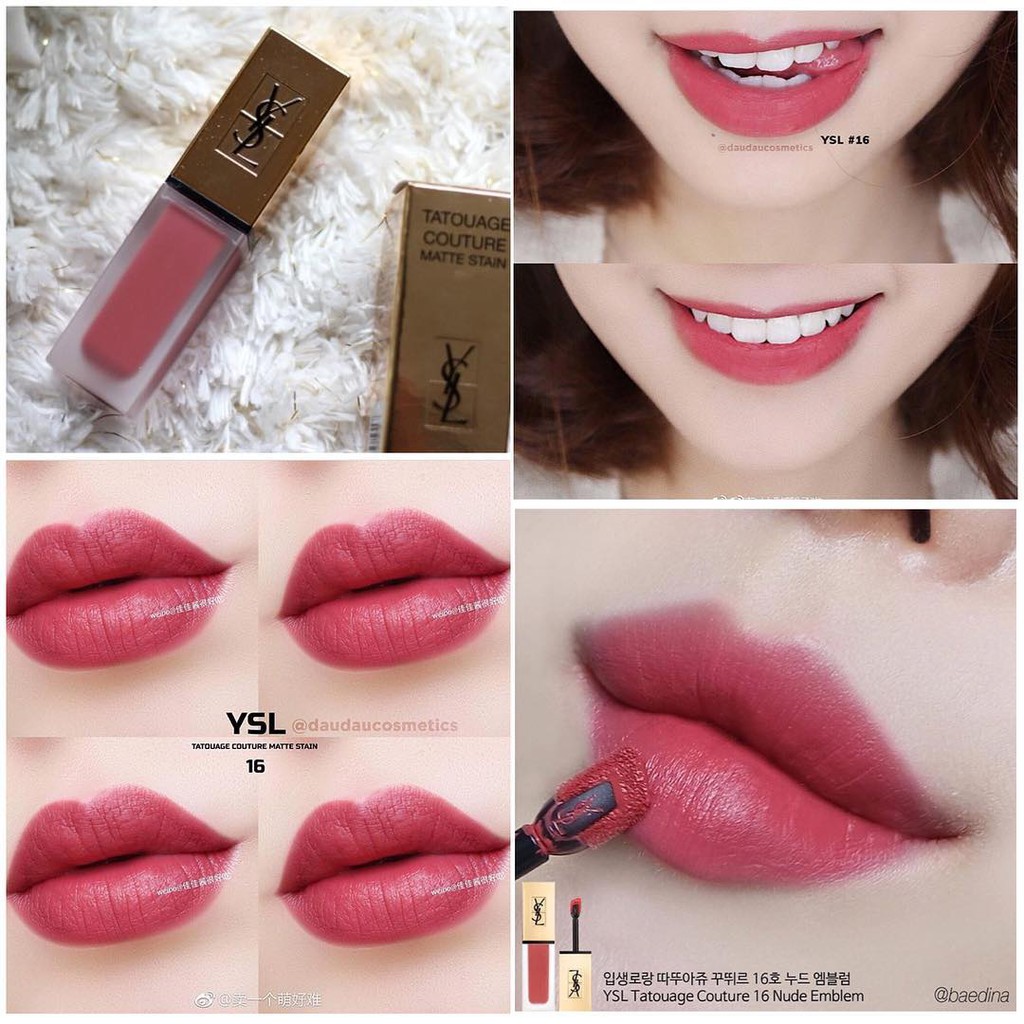 Son Kem Li Yves Saint Laurent Tatouage Couture Liquid Matte Lip Stain Shopee Việt Nam