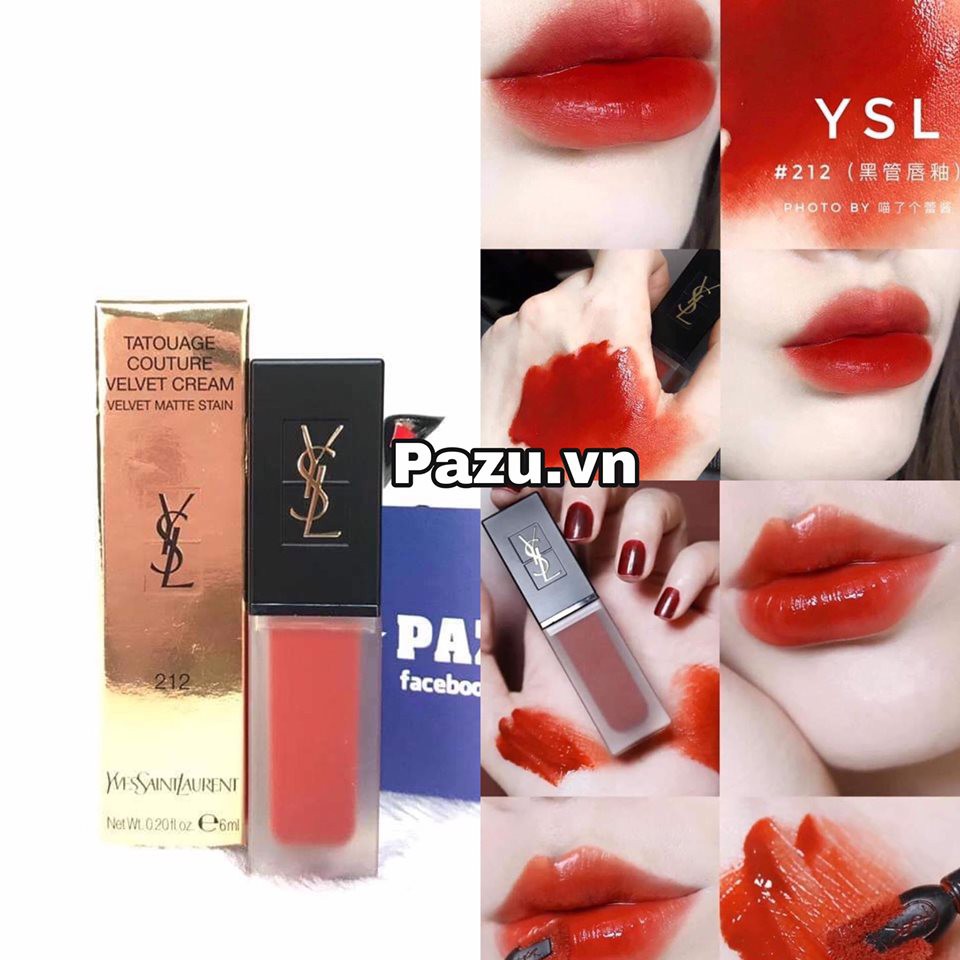 Son Ysl Tatouage Couture Velvet Cream 212 Rouge Rebel Shopee Việt Nam