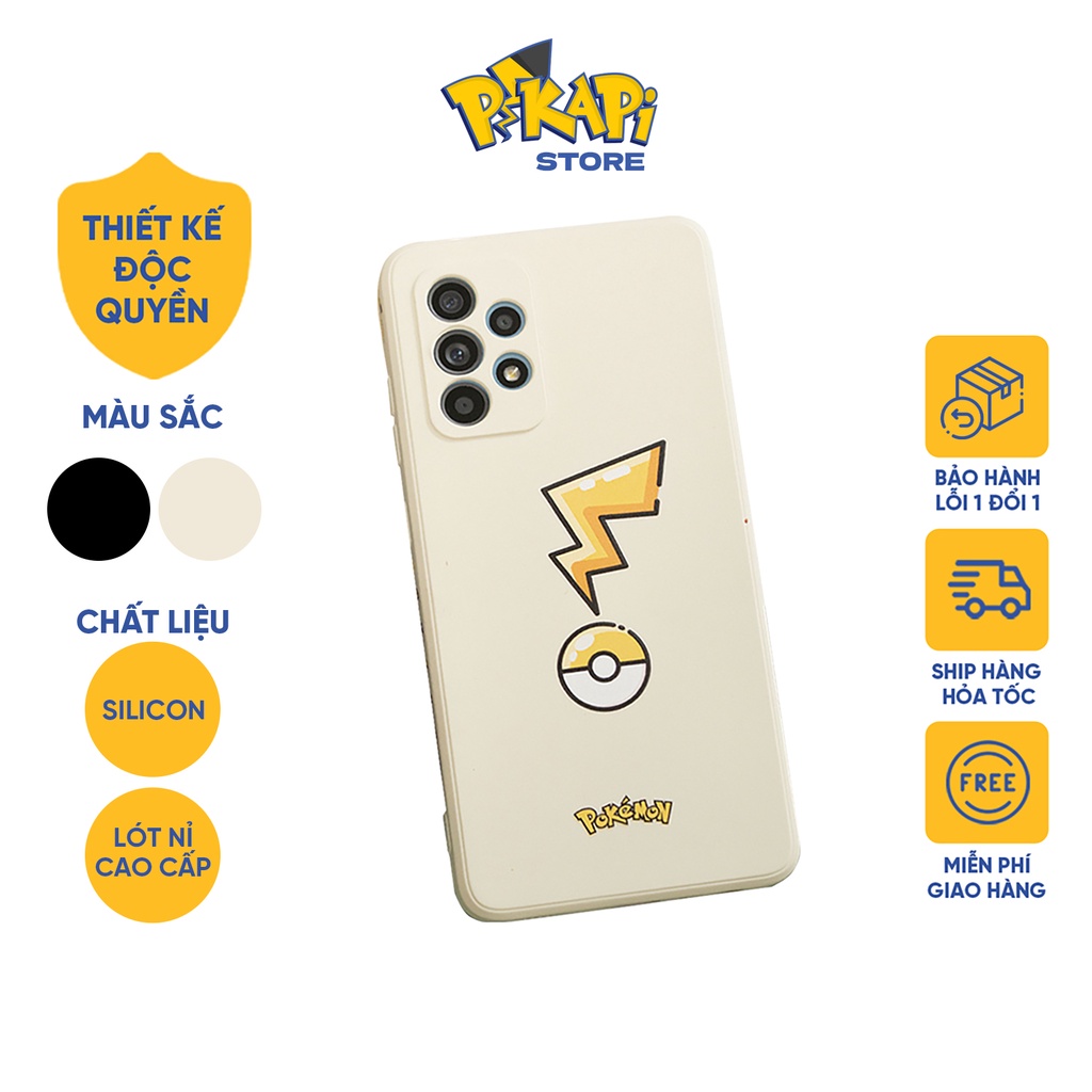 Mua Ốp lưng PIKAPI PokeBall Galaxy A52 / A52s điện thoại Samsung, ốp lót nỉ cao cấp, vỏ silicon mềm hàng Chính Hãng giá rẻ nhất | TecKi.Vn