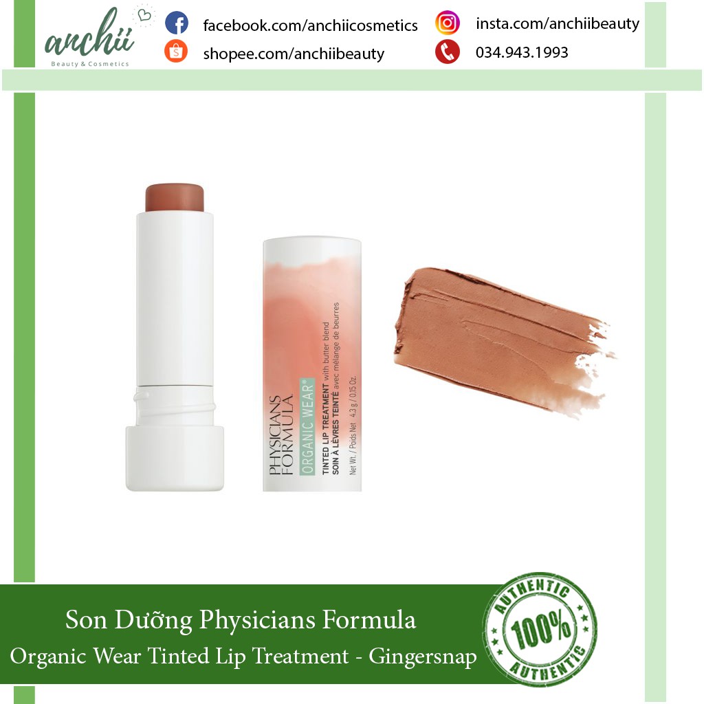 Physicians formula organic wear tinted lip treatment ginger snap,.15 oz. Top 1 Uy Tin Son DÆ°á»¡ng Physicians Formula Organic Wear Tinted Lip Treatment Shopee Viá»t Nam