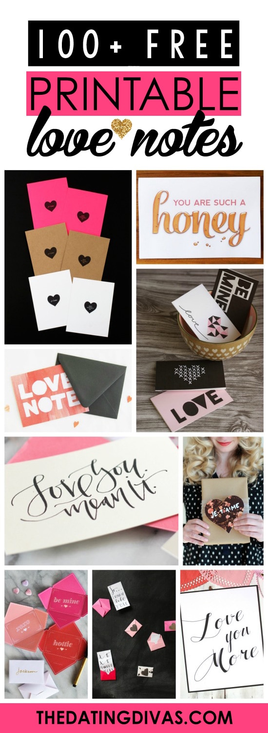 100+ Free Printable Love Notes