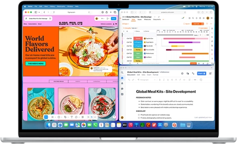 MacBook Air with multiple apps open
