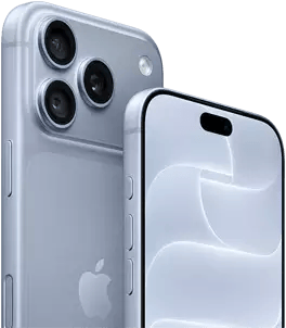 iPhone 18 Pro, glacier, front and back view showing Ceramic Shield, triple camera system