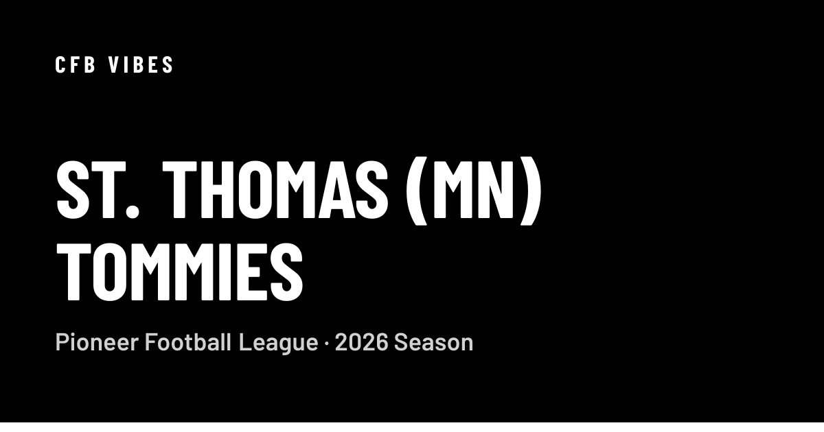 St. thomas football schedule 2026: games, dates & results