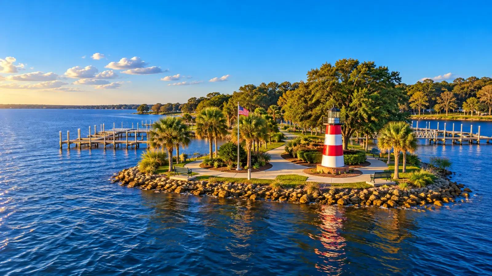 Mount Dora lighthouse on Lake Dora