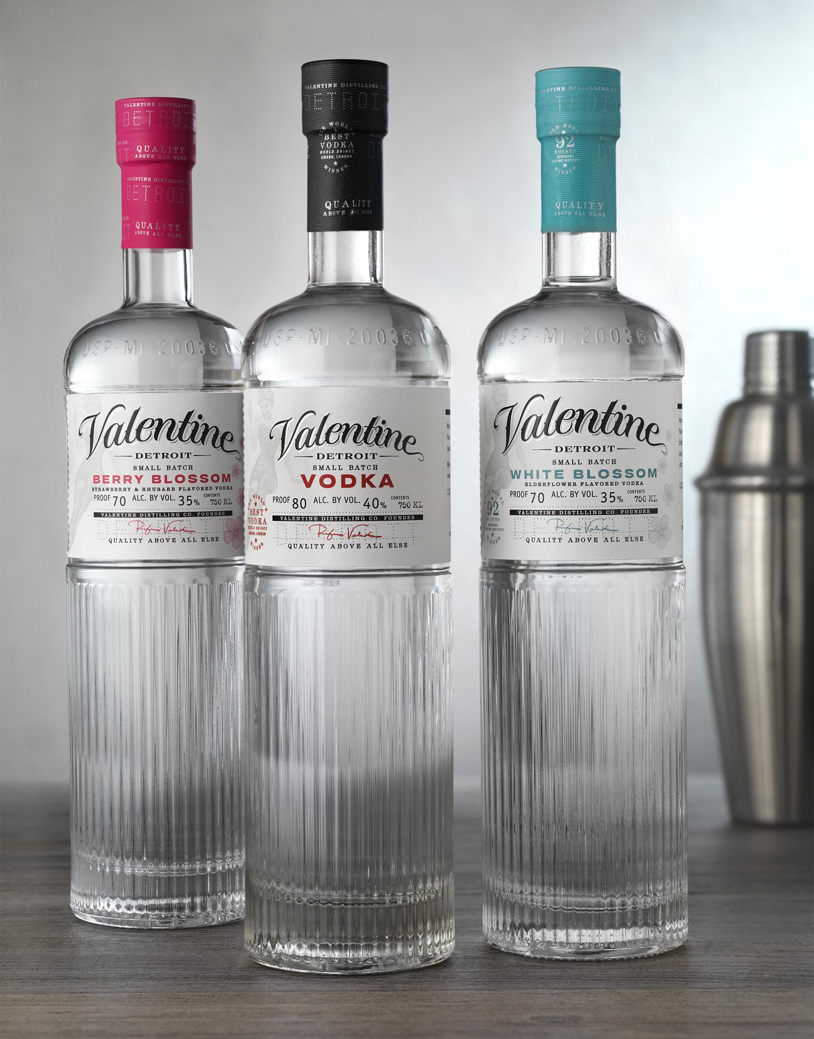 Valentine vodka design