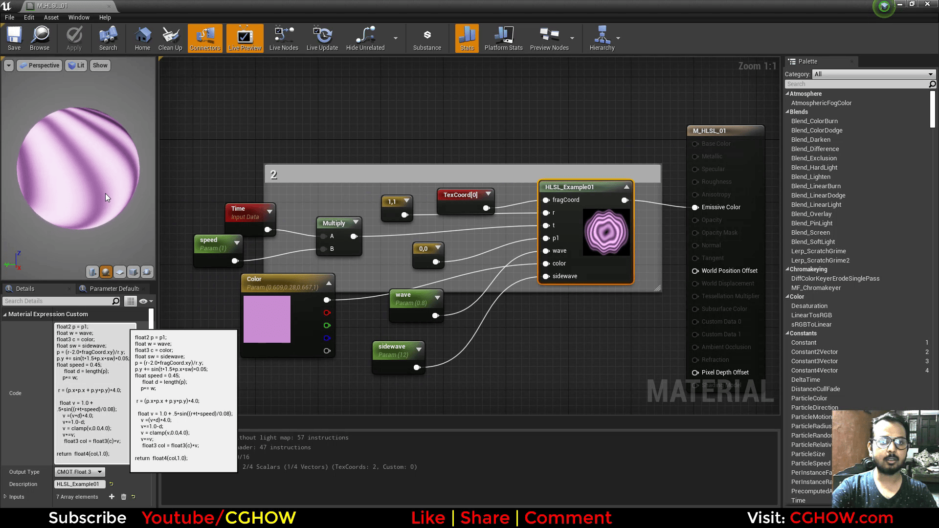 HLSL in UE4 Niagara & Material Custom node | Unreal Engine Niagara HLSL ...