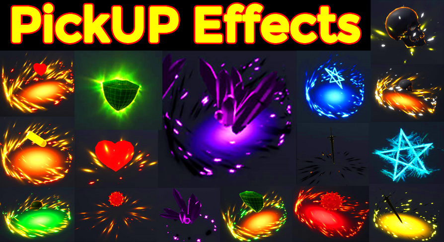 Pick up Effects in UE4 Niagara Pack01 in Marketplace