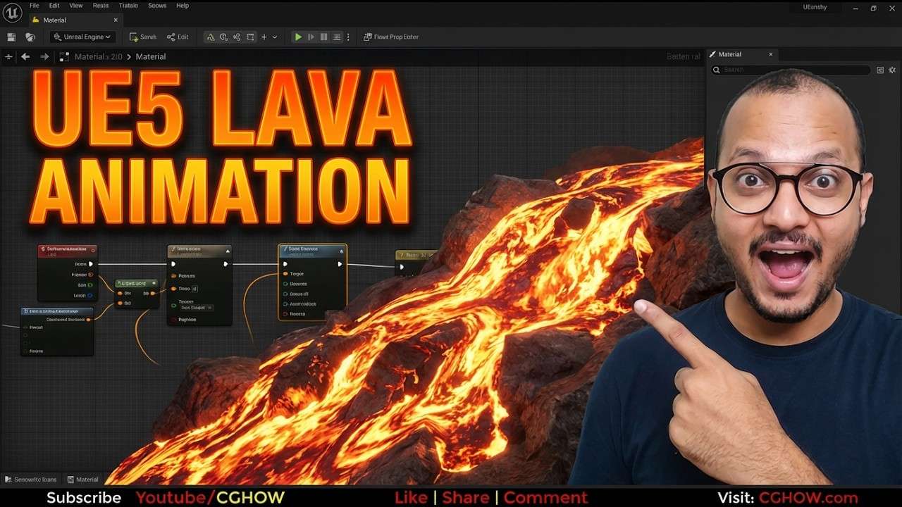 How to Animate Lava Materials in Unreal Engine 5 Tutorial