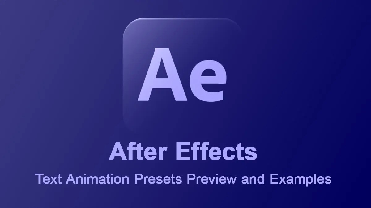 After effects text animation presets preview , animate in