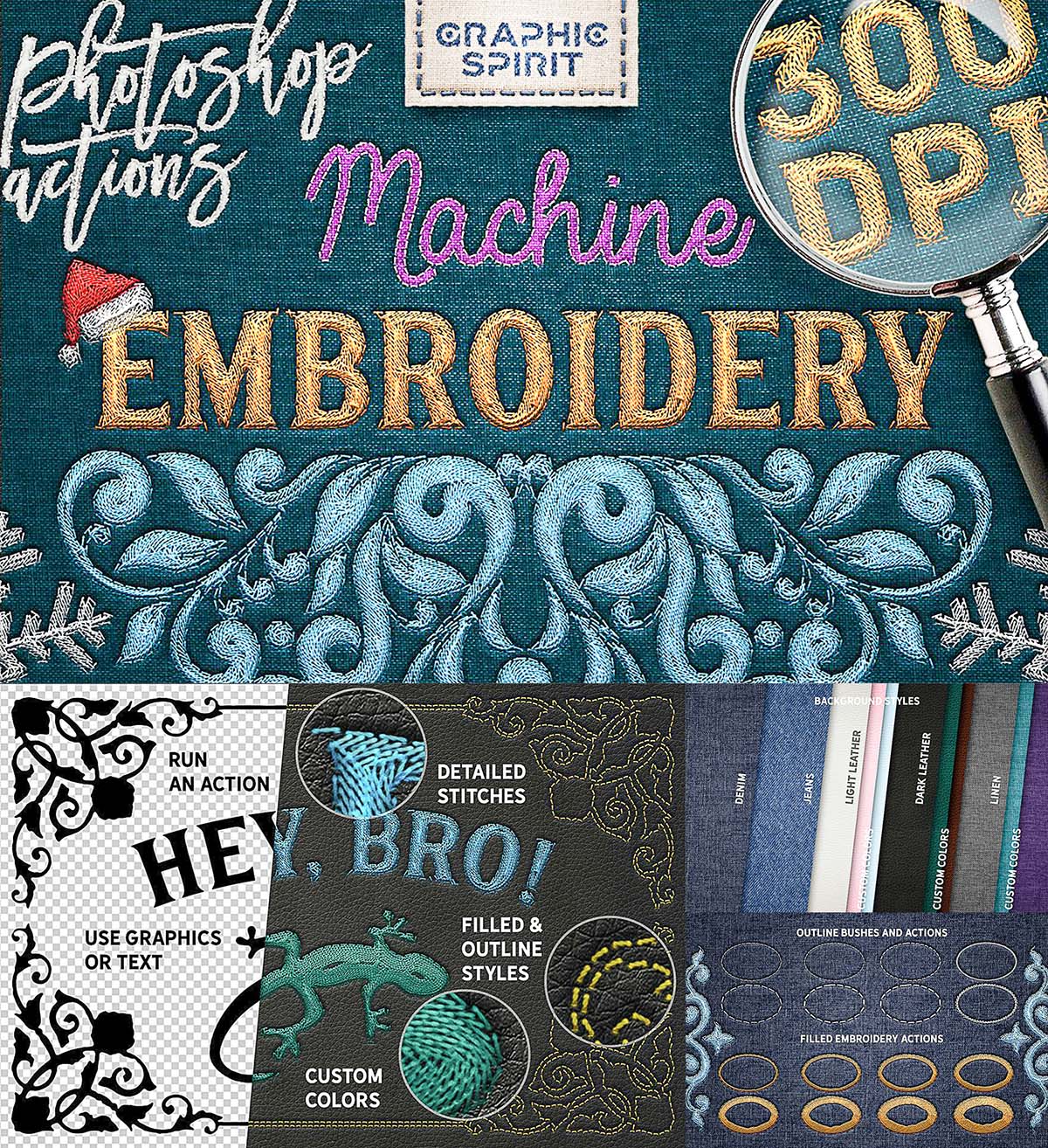 Machine Embroidery Actions Free download