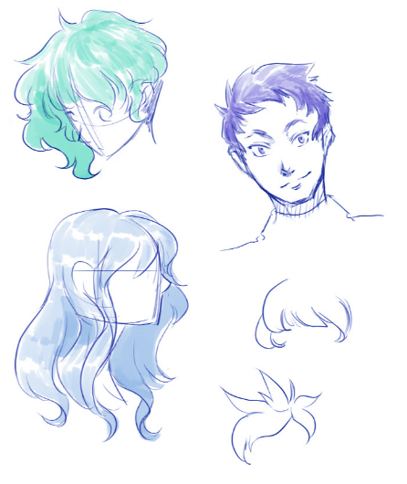 как нарисовать волосы диджитал