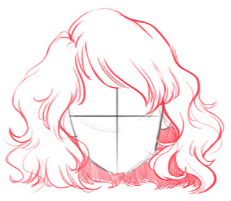 как рисовать пробор волос