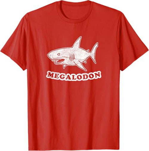 Retro Megalodon Shark by Turbo Volcano T-Shirt | CGR Publishing