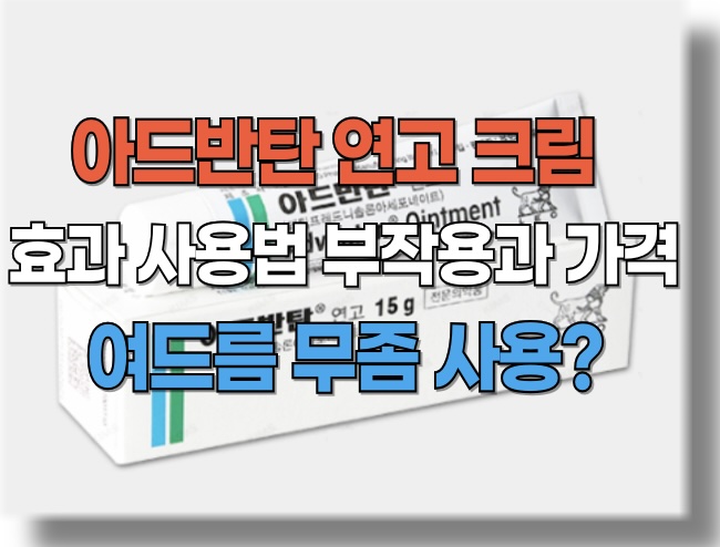 아드반탄 연고와 크림 효능 효과 사용법 부작용과 가격정보