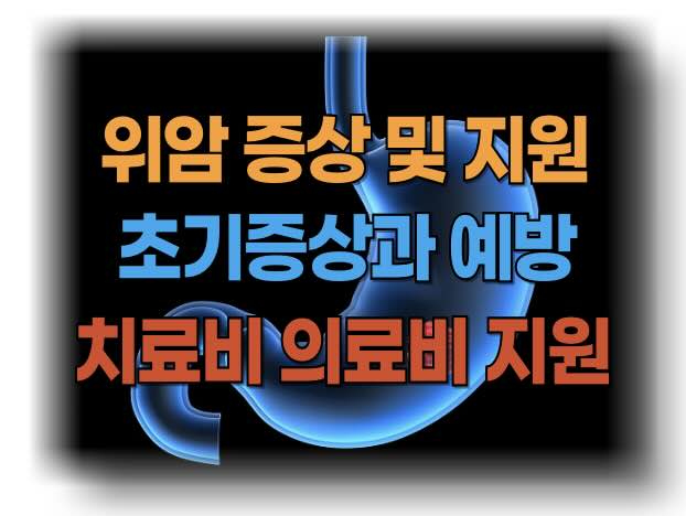 위암 초기 증상 및 암환자 치료비 지원 사업