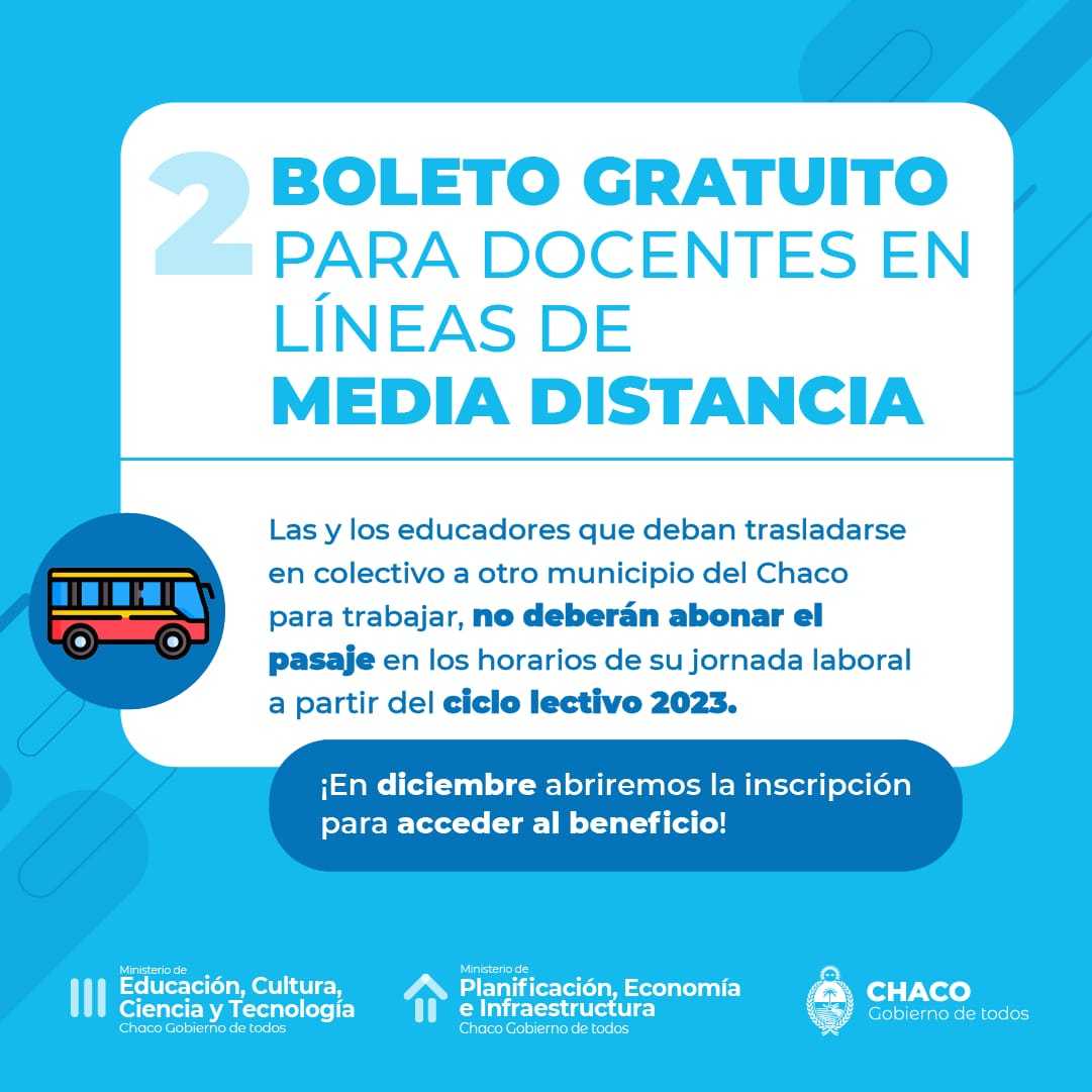 Aumento del 20%, boleto gratuito para colectivos de media distancia y otros medidas aununciadas para los docentes