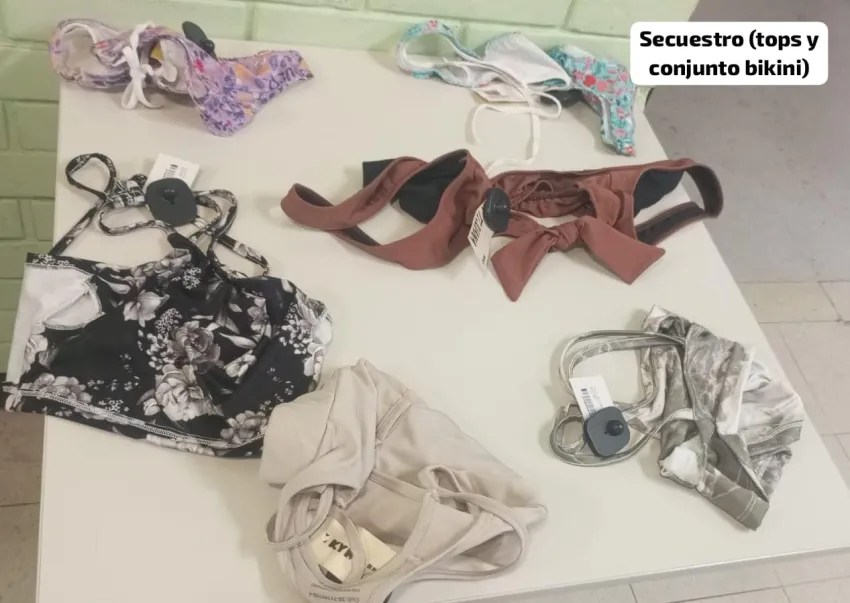 Llego el Verano: Atrapan a «mechera», llevandose varias bikinis del Hipermercado Libertad
