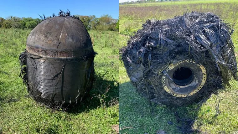 Objeto cae en campo aledaño a Puerto Tirol: el cilindro caído no es explosivo y arriban fuerzas federales para investigar