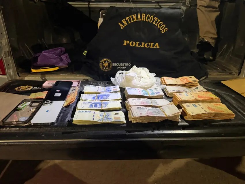 Caen tres mujeres con cocaína y ocho millones de pesos en un operativo antidrogas en Villa Itatí