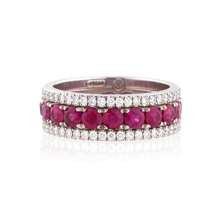 BAYCO - RUBY & DIAMOND ETERNITY BAND