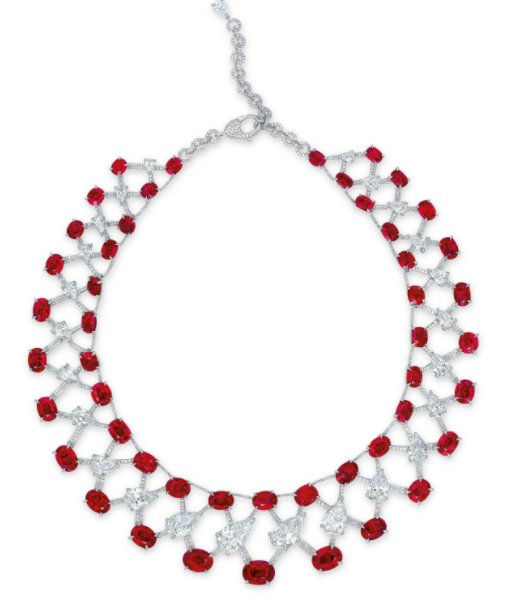 Magnificent Ruby & Diamond Necklace by Etcetera