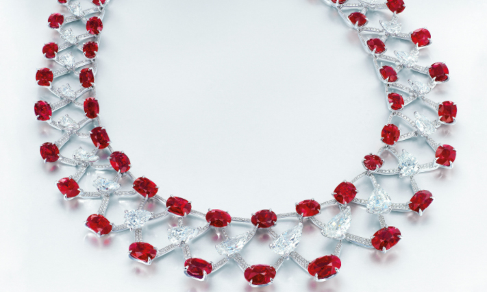 Magnificent Ruby & Diamond Necklace by Etcetera