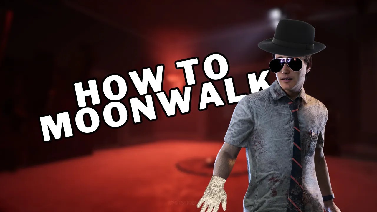 dwight as michael jackson, with text 'how to moonwalk' in dead by daylight