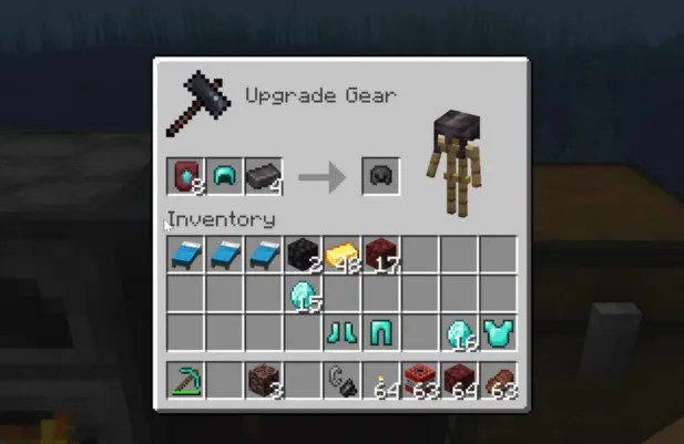 netherite gear upgrade recipe