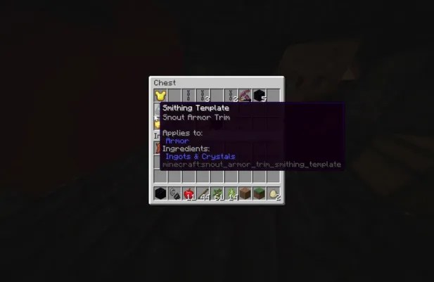minecraft smithing template in bastion