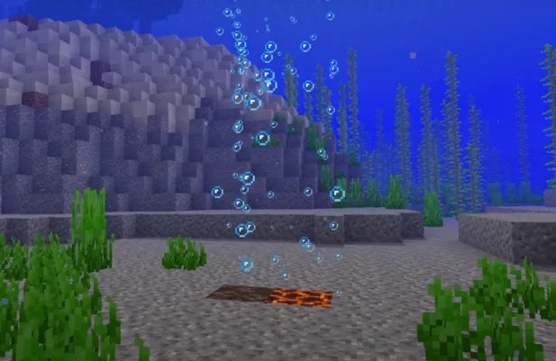 bubble columns in minecraft