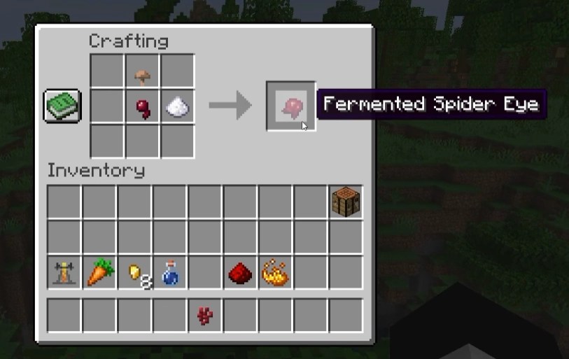 Fermented Spider Eye minecraft recipe