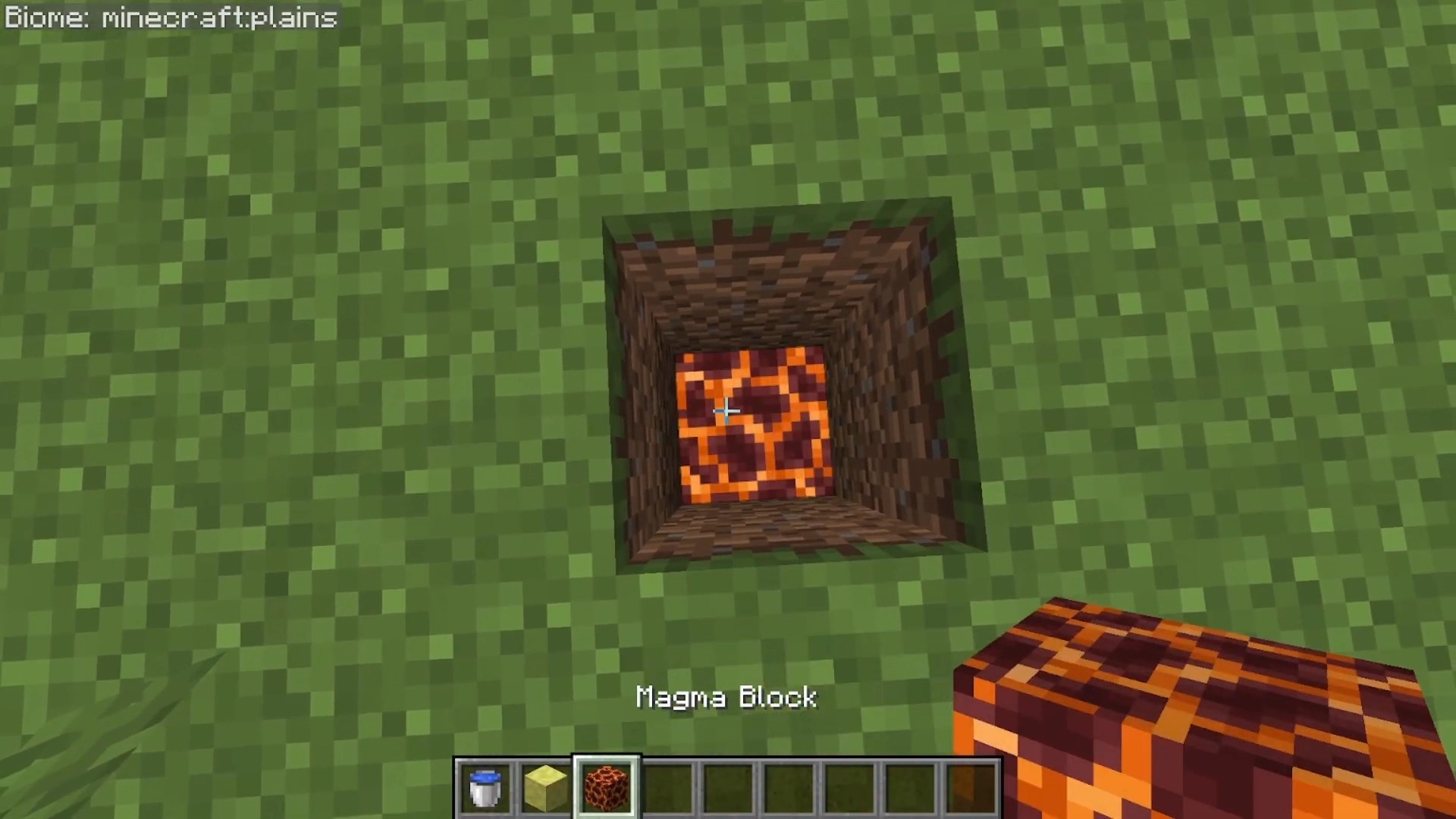 place a magmablock at the bottom