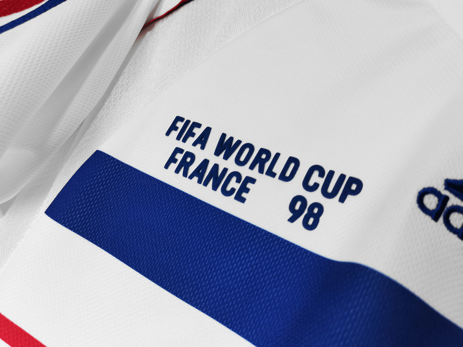 1998 France World Cup Away White Jersey – Zidane, Henry, Vieira