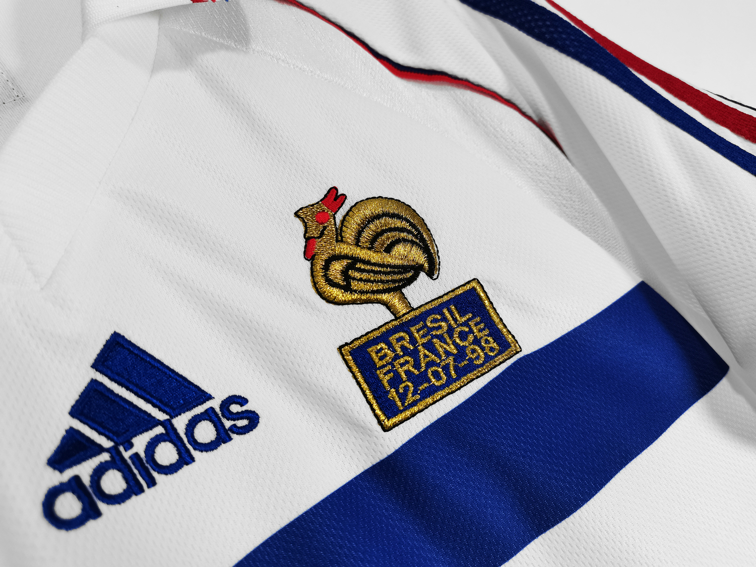 1998 France World Cup Away White Jersey – Zidane, Henry, Vieira