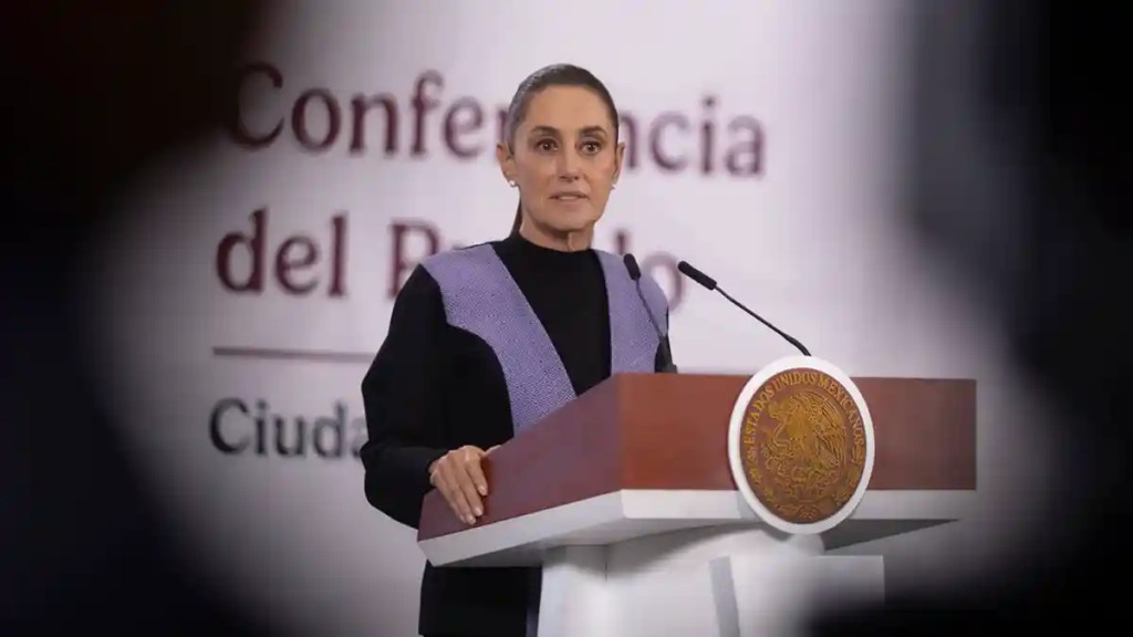 Presidenta Sheinbaum durante conferencia de prensa matutina
