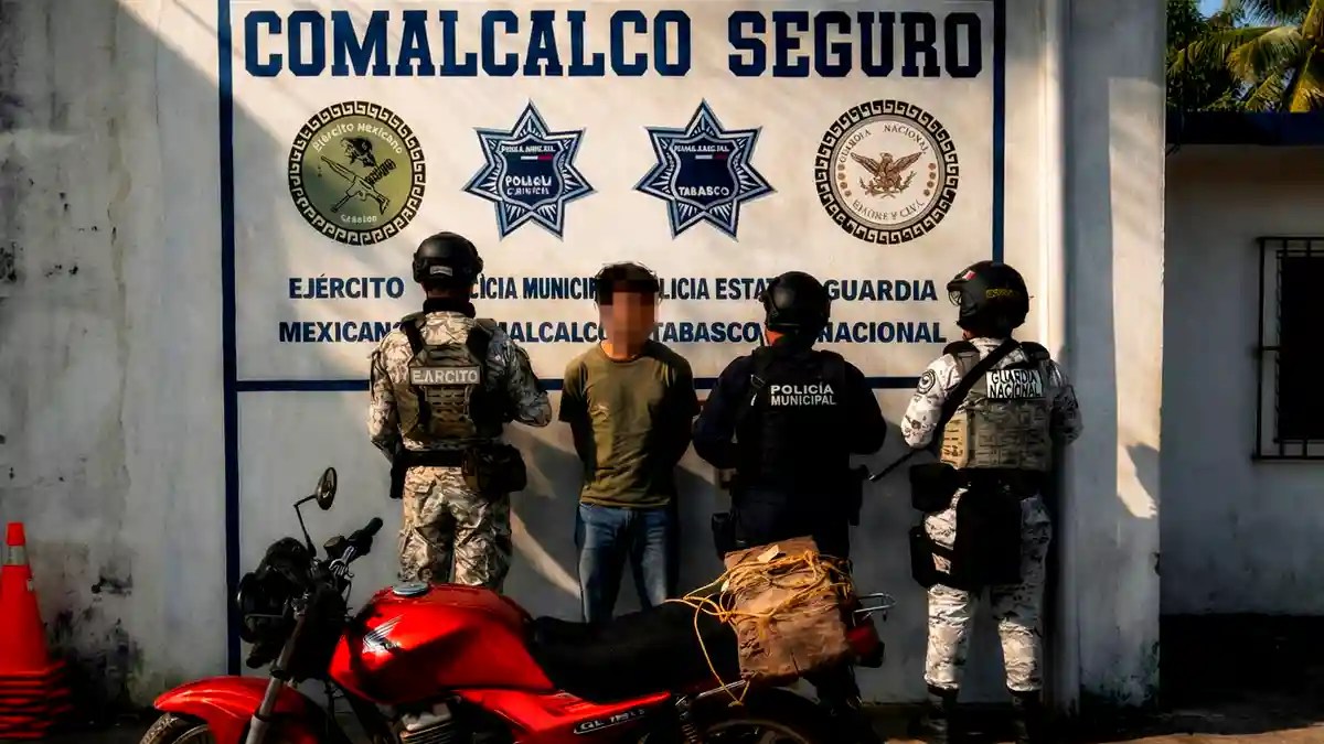 Detienen a joven con motocicleta con reporte de robo en Comalcalco