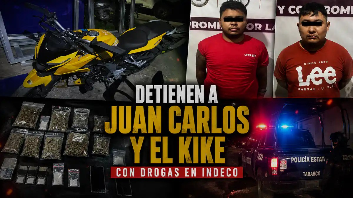Detienen a Juan Carlos y El Kike con drogas en Indeco