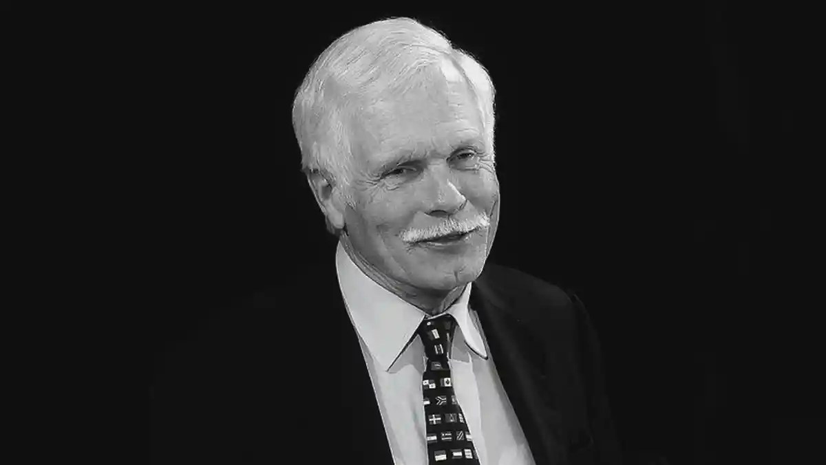 Retrato del empresario Ted Turner, fundador de CNN.