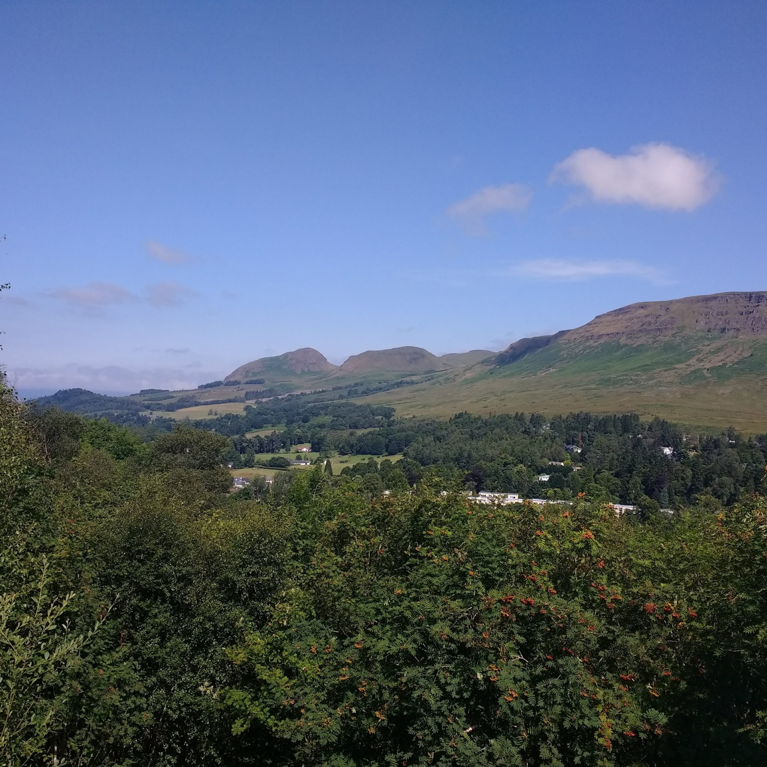 Strathblane Circular route - view of Campsie fells