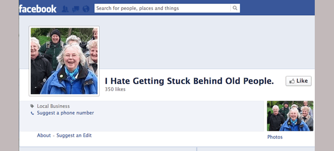 Facebook/Hatebook - ChangingAging