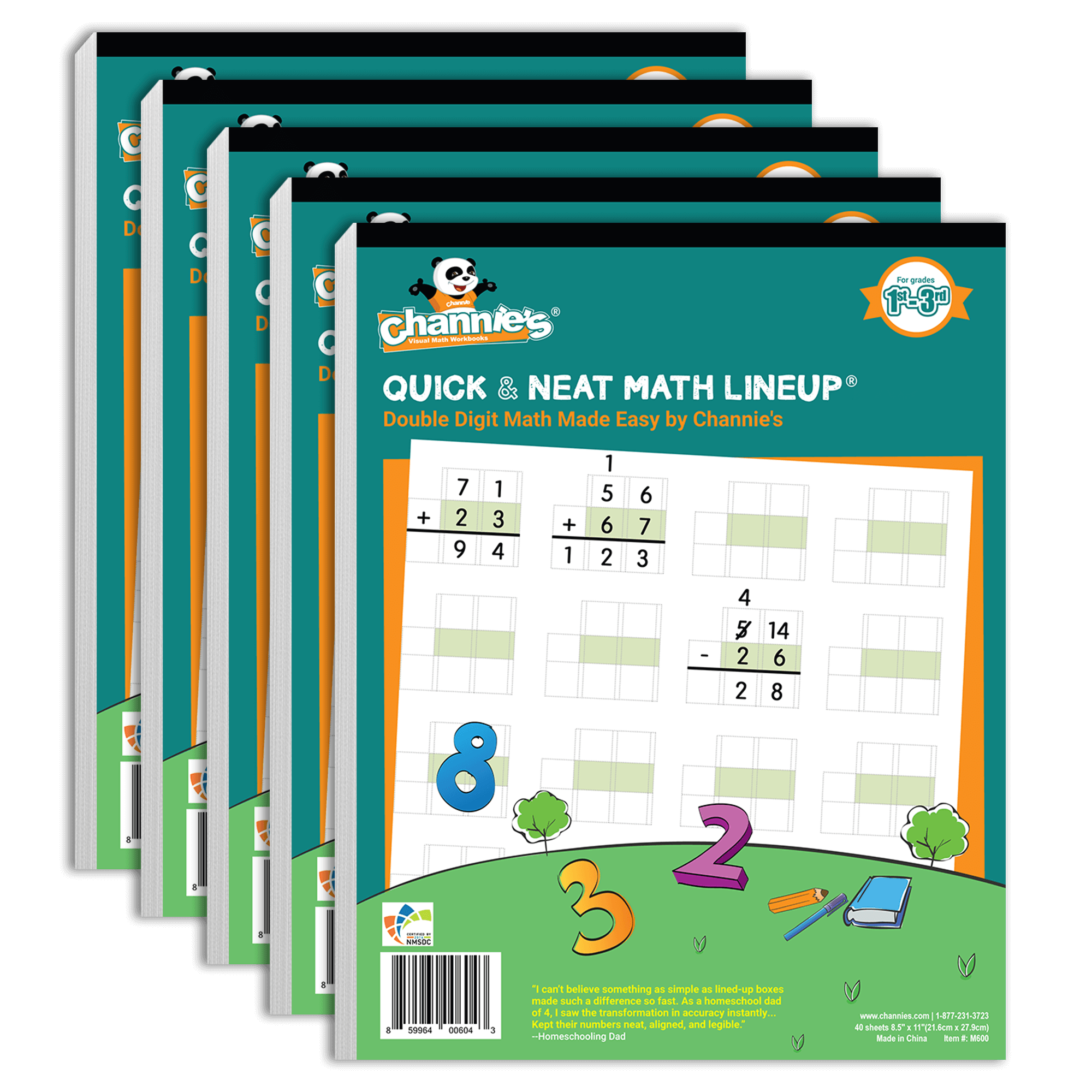 Math LineUp Double Digit - 5 Pack