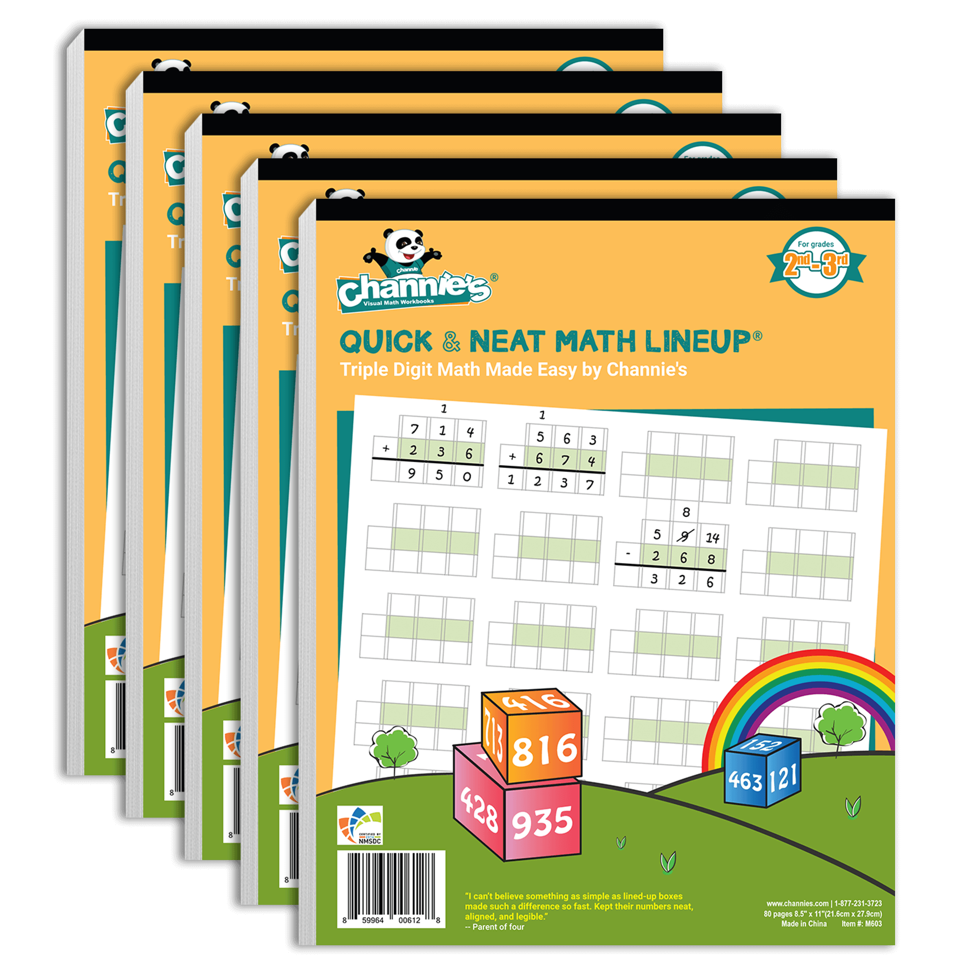 Math LineUP Triple Digit - 5 Pack