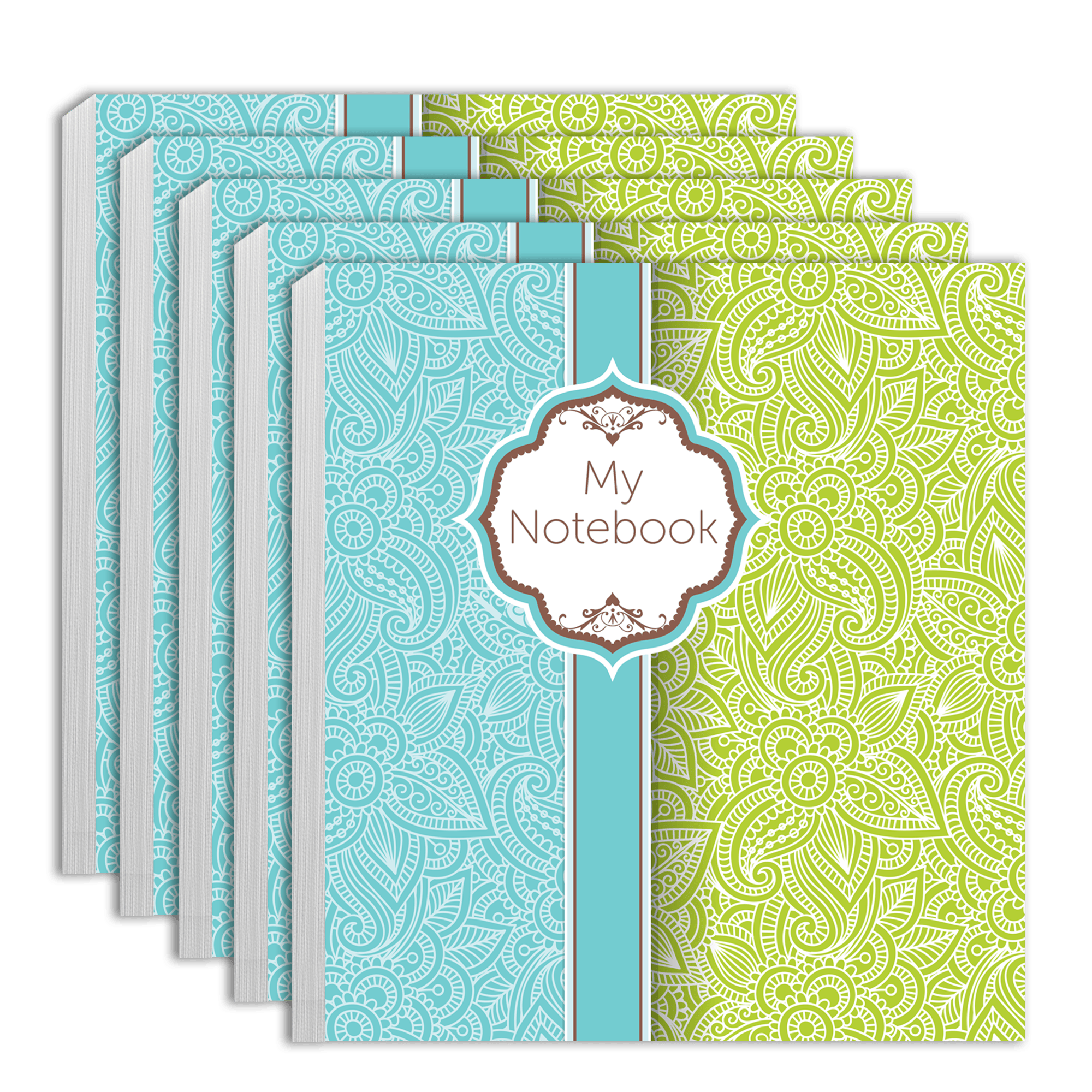 Channie's Youth Notebook- Blue Pretty- 5 Pack Bundle Savings!