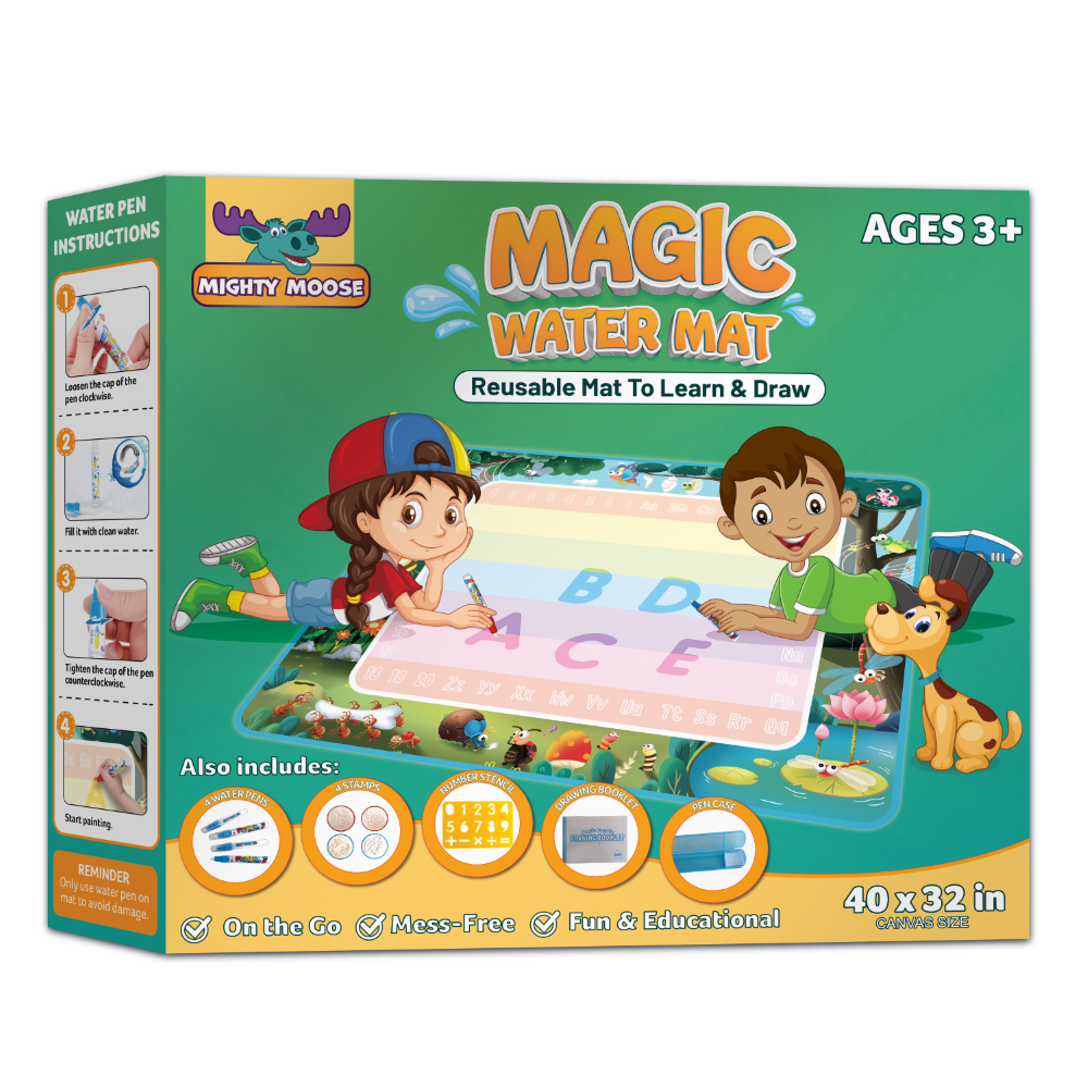 MAGIC Water Mat-No Mess, Reusable, Learn & Draw!
