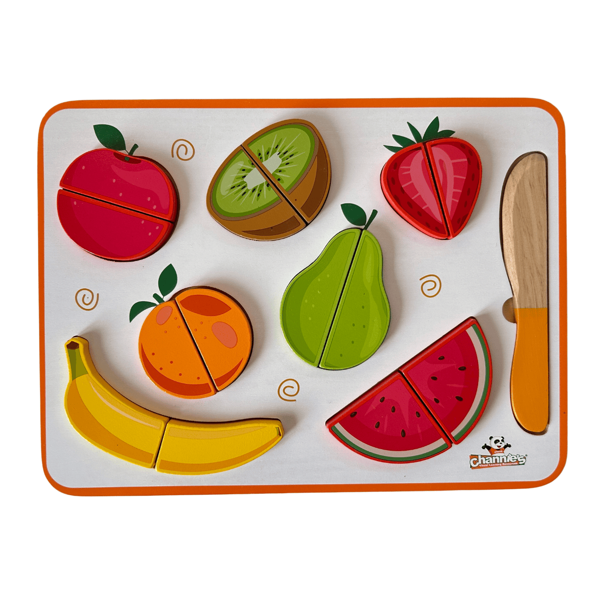 Channie’s Wooden Fruit Cutting Set for Kids
