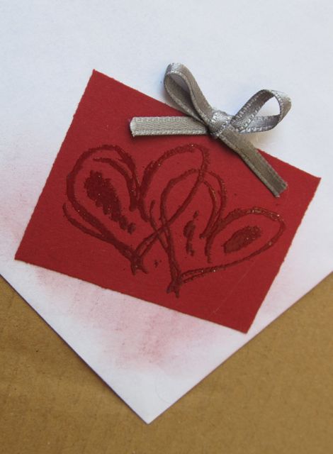 Timbro Due cuori graffiti - Impronte d'Autore