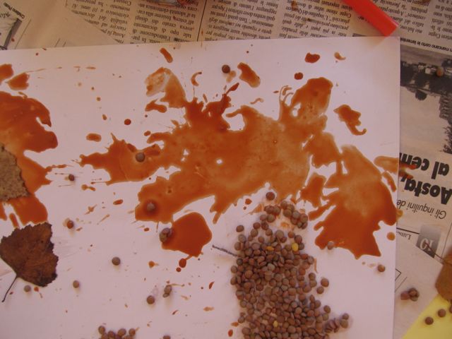 Feuillage technique utilisée: peinture à la paille